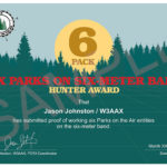 Six Meter (6 Pack) Hunter achievement badge