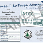 James F. LaPorta N1CC Hunter achievement badge