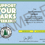 Support Your Parks Winter Activator achievement badge